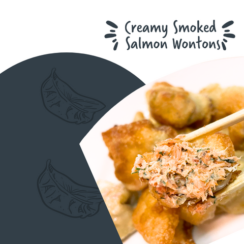 Creamy Smoked Salmon Wontons